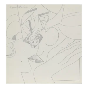 Drawing - XX, Knox Martin Pencil on Paper, Signed