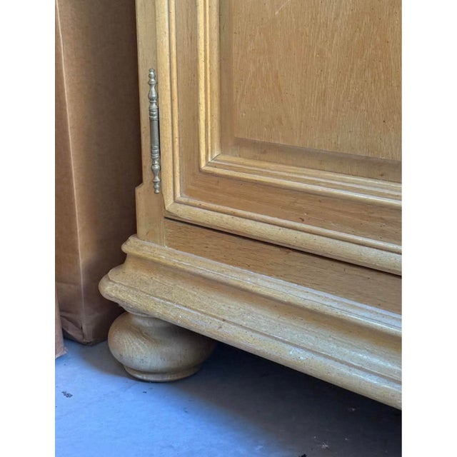 1980s Vintage Century Furniture Carved Solid Wood Armoire, 1980s For Sale - Image 5 of 6