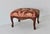 French Louis XV-style Carved Wood Upholstered Tufted Cabriole Legs Footstool Ottoman Vintage For Sale - Image 14 of 14