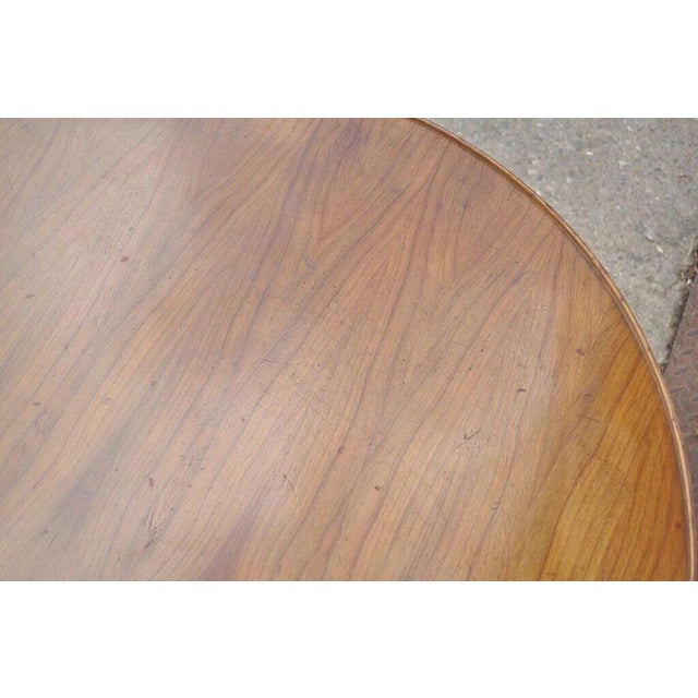Vintage French Country Provincial Round Cherry Occasional Side Table W/ Drawer For Sale - Image 9 of 11