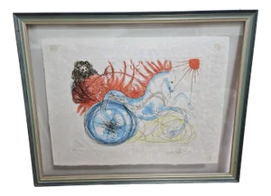 Salvador Dali, Composition, Drypoint Engraving, 1975
