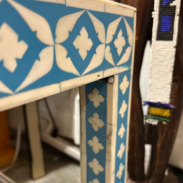 Bone Inlay Side Table/ Seat For Sale - Image 10 of 11