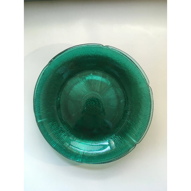 Vintage Forte Crisa Green Glass Plates- Set of 4 For Sale - Image 10 of 13