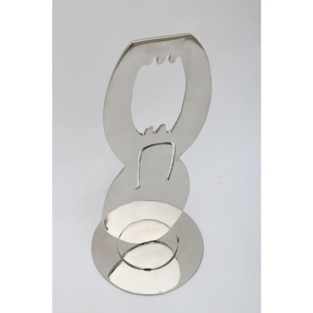 1970s Abstract Sculpture 1970s Jack Schuyler Polished Steel For Sale - Image 5 of 13