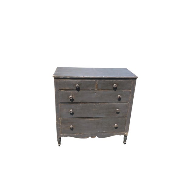 19th Century Painted Sheraton Chest For Sale - Image 9 of 11
