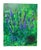 A vibrant painting of lavender blossoms emerging from lush green foliage. Rich layers of expressive brushwork and luminous...