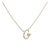 10K Yellow Gold Diamond Accent "G" Initial Script Style Pendant Necklace For Sale