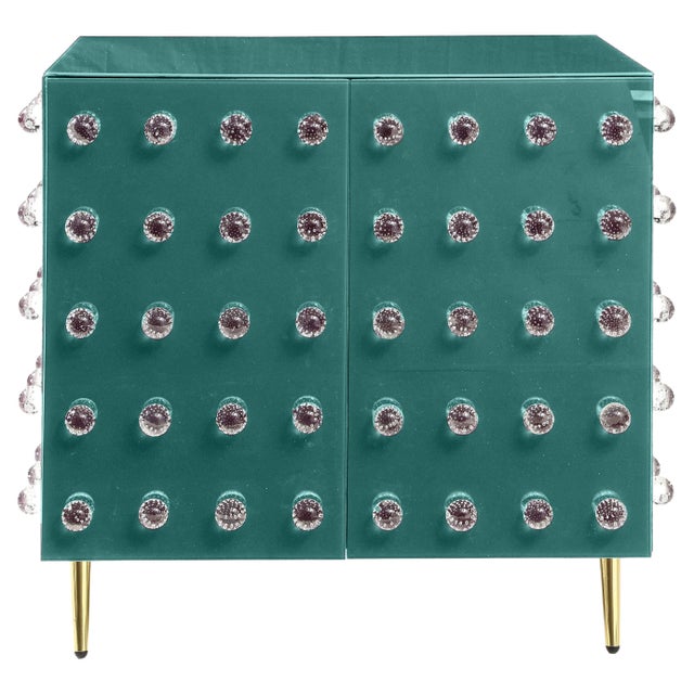 Introducing our Dry Bar Murano Glass Cabinet, a true masterpiece of Italian craftsmanship. Handcrafted in Italy, this...