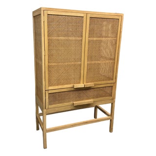 Urban Outfitters Ria Cane Armoire For Sale