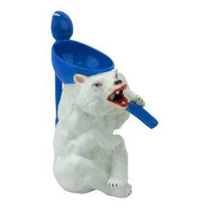 Antique German Polar Bear Form Porcelain Syrup Pitcher