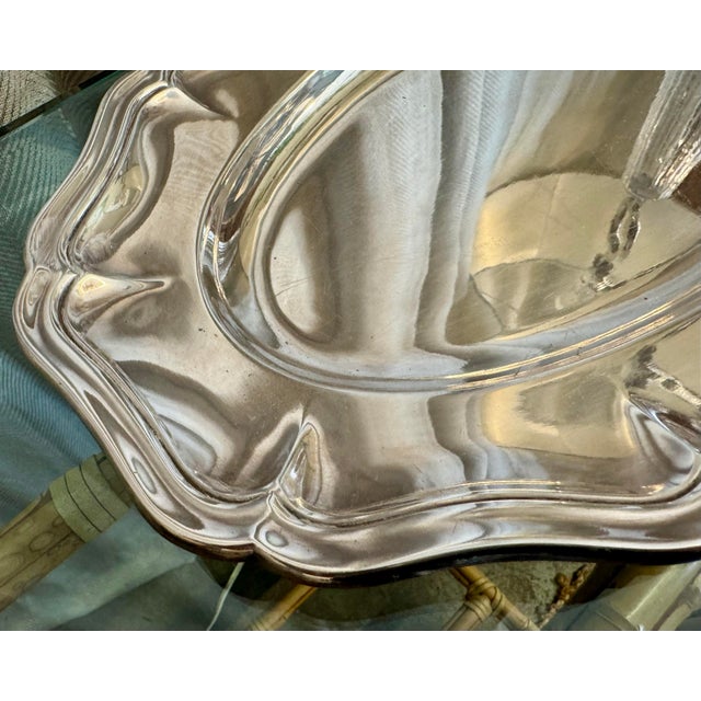 Traditional Silver Serving Platter by Ercuis Paris For Sale - Image 3 of 4