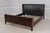 Mid-Century Modern Baker Leather Mahogany Mid Century Modern King Size Bed For Sale - Image 3 of 16