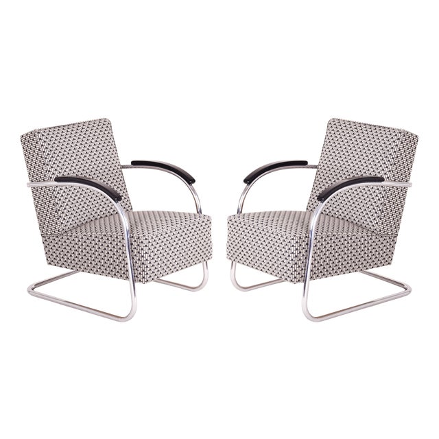 Bauhaus Armchairs by A. Lorenz for Mücke-Melder, 1930s, Set of 2 For Sale