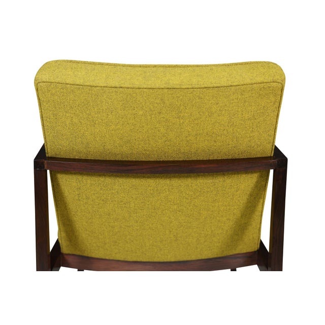 Yellow Mid 20th Century Attributed to Martin Eisler & Carlo Hauner Mid-Century Brazilian Rosewood Lounge Chair for Forma, Brazil For Sale - Image 8 of 12