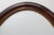 Oval Wall Mirror with Walnut-Toned Frame and Gilt Inner Edge from Deknudt, Belgium, 1950s For Sale - Image 10 of 12