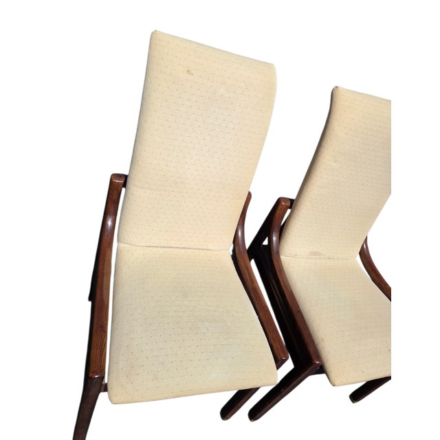 Brass 1980s 2 Henredon Scene One Campaign Dining Room Side Chairs MCM Oak Brass For Sale - Image 8 of 14