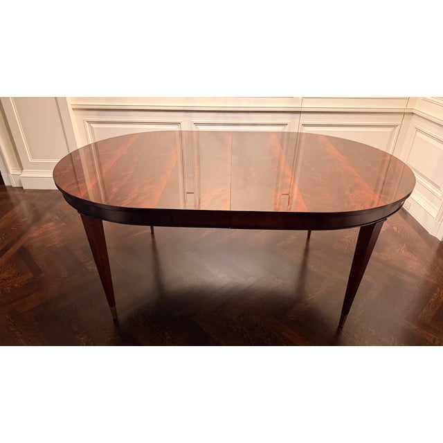 Leighton Hall Furniture Oval Mahogany Four Leg Dining Table by Leighton Hall For Sale - Image 4 of 11