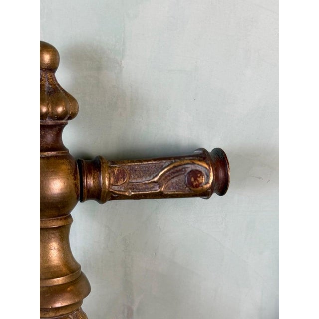 Pair of Monumental Cast Bronze Neoclassical Door Pull Handles For Sale In Los Angeles - Image 6 of 11