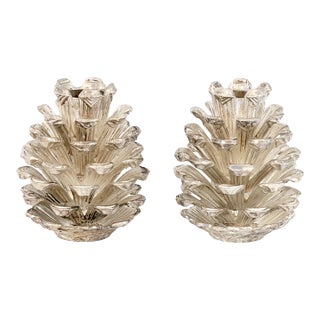Midcentury Silverplate Pinecone Salt & Pepper Shakers For Sale