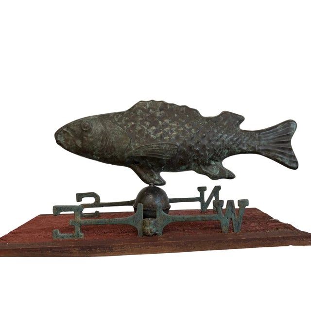 Metal 19th Century Copper Fish Weathervane, Attributed to J. L. Mott Iron Works, New York, Ca. 1880–1895 For Sale - Image 7 of 9