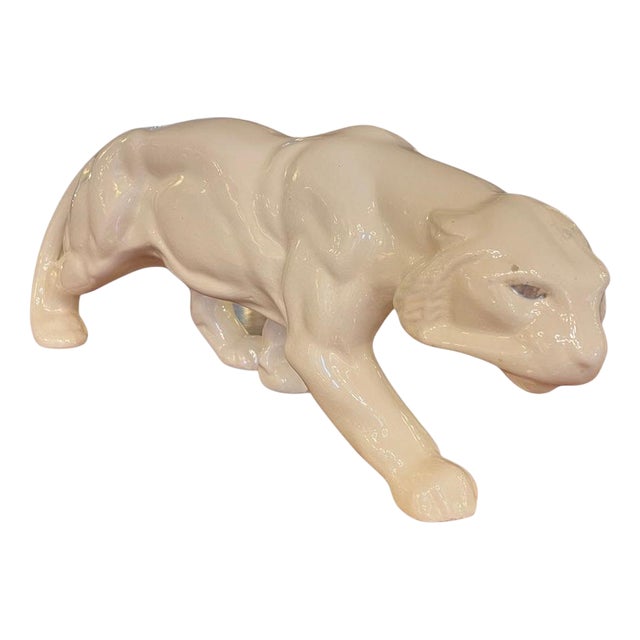 Panther, 1970, White Ceramic For Sale