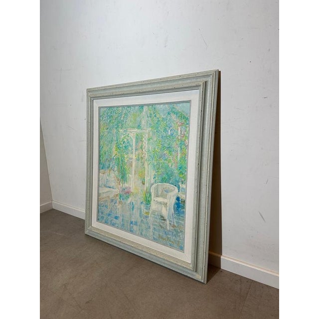 Theo Van Rintel, Impressionist Garden Terrace, Oil on Canvas, Framed For Sale - Image 3 of 6