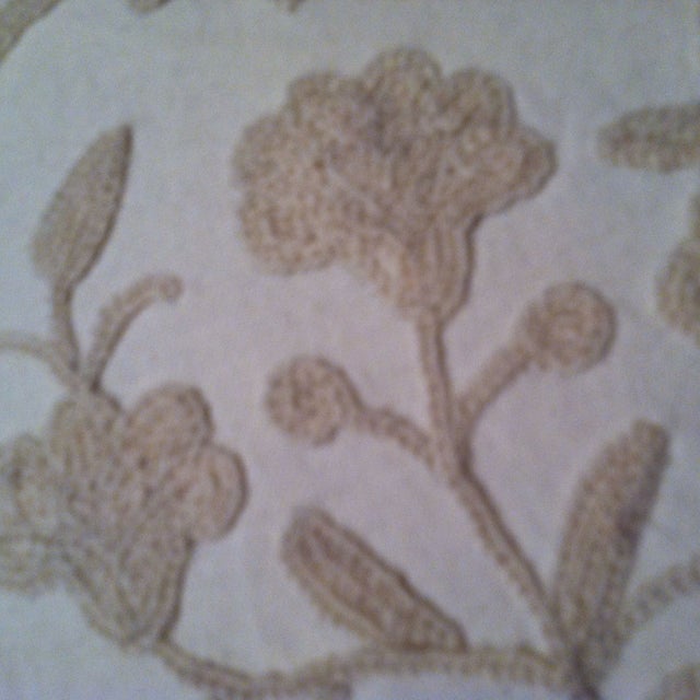 Contemporary Embroidered Floral Pillows - A Pair For Sale - Image 3 of 4
