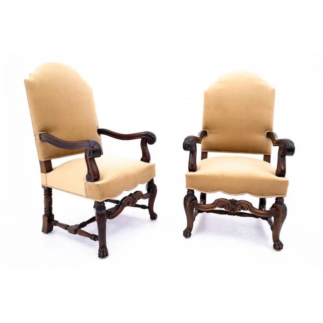 Armchairs, Western Europe, 1900, Set of 2 For Sale - Image 12 of 12