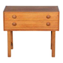Scandinavian Chest of Drawers in Blond Oak, 1960s For Sale