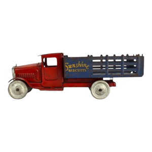 Antique Pressed Steel Sunshine Biscuits Advertising Truck Unsigned C1920