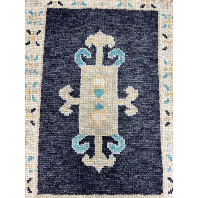 Contemporary Turkish Oushak Rug 2'4" x 3'1" For Sale - Image 3 of 6
