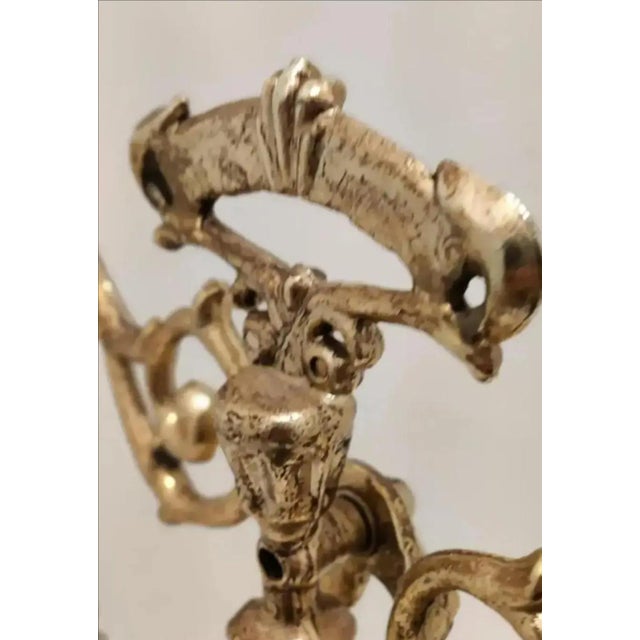 Metal 1960s Hollywood Regency Ornate Decorative Filigree Balance Scale For Sale - Image 7 of 12