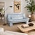 Gray Vintage Nicoletti Italia Postmodern Gray Leather Loveseat, Italy, 1980s For Sale - Image 8 of 18