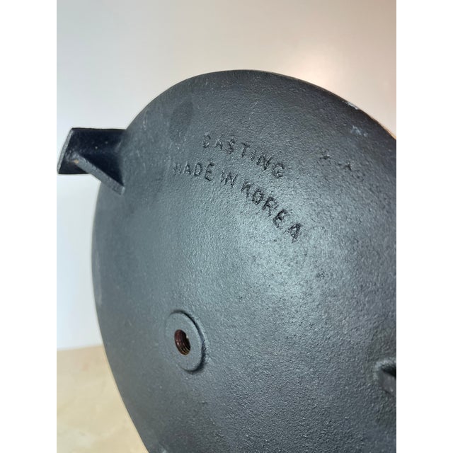 Mid-Century Modern Black Iron & Brass Fireplace Tool Set With Stand For Sale In Seattle - Image 6 of 8