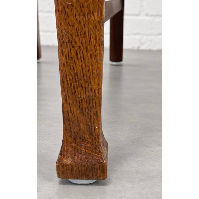 Set of Four - Amsterdam School Art Deco Oak Dining Chairs, Netherlands, C. 1930s For Sale - Image 14 of 17