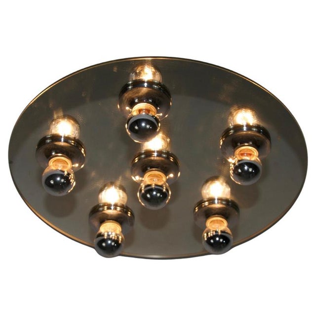 Chrome Wall Lamp or Flush Mount attributed to Cosack, 1970s For Sale - Image 10 of 10