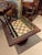 Rosewood Chess Table with Marble Top and Chess Set in Brass and Bronze, 1930s For Sale - Image 4 of 15