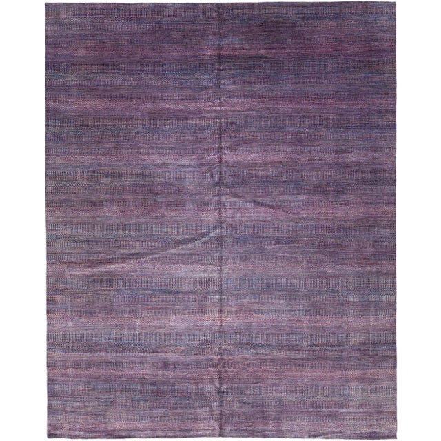 Modern Savannah Handmade Purple Designed Oversize Wool Rug For Sale - Image 13 of 13