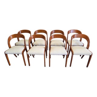 Vintage Gondola Chairs from Baumann, France, 1970s, Set of 8 For Sale