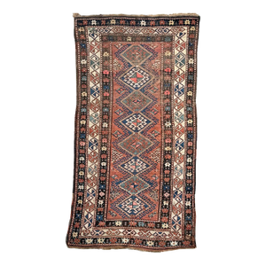 1920s Kazak with Nice Tribal Design Rug 4 x 7.9