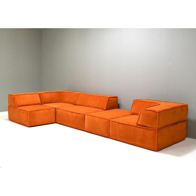 1970s Orange COR Trio Sectional Sofa, 1970s, Set of 9 For Sale - Image 5 of 18