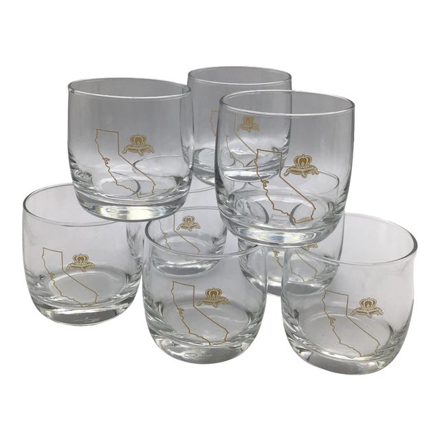 Vintage California Crown Royal Lowball Glasses-Set of 8 For Sale