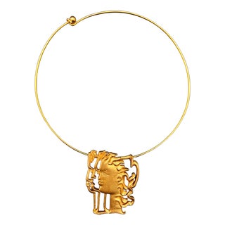 Jean Cocteau Les 3 Visages Necklace. For Sale
