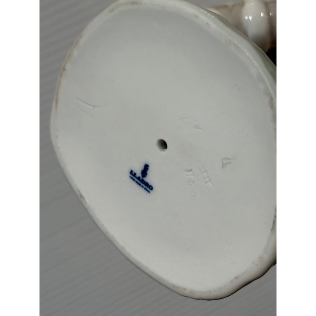 Ceramic Juan Huerta for Lladró Shepherd Feeding Lamb Porcelain Figurine, Signed For Sale - Image 7 of 12