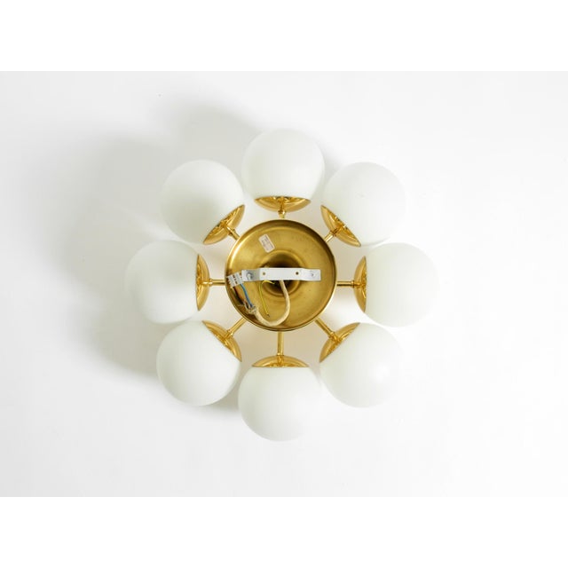 Vintage Space Age Brass Ceiling Lamp with Glass Balls from Kaiser Leuchten, 1960s For Sale - Image 11 of 18