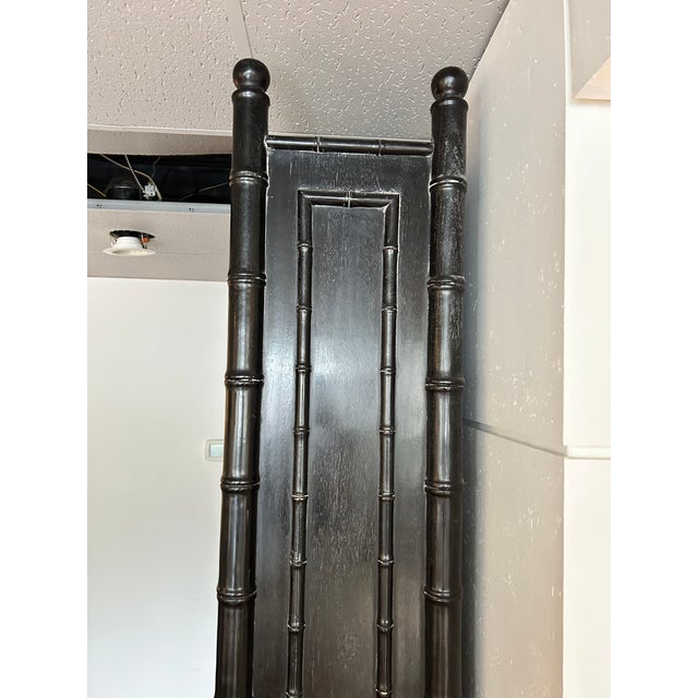 Vintage Pair Faux Bamboo Etagere Bookcase For Sale - Image 11 of 14