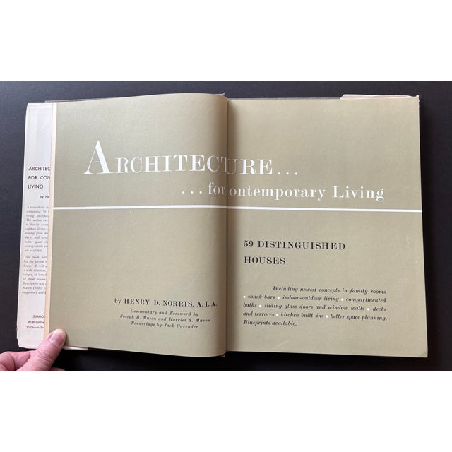 Mid-Century Modern Rare, Vintage Book, "Architecture for Contemporary Living" Henry D. Norris Aia For Sale - Image 3 of 13