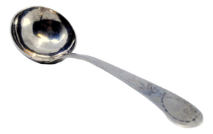 Plain Silver Sugar Spoon with Engraving
