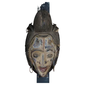 Antique Carved Wooden Face Mask