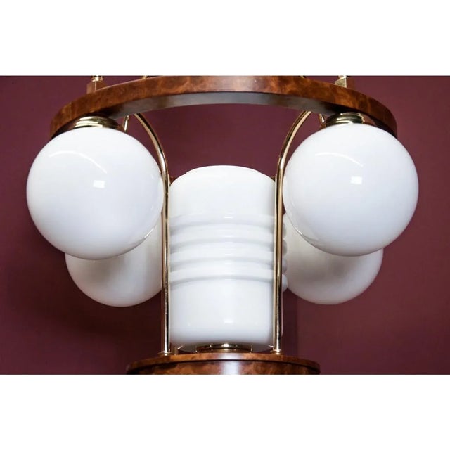 1940s Art Deco Chandelier, Poland, 1940s For Sale - Image 5 of 7